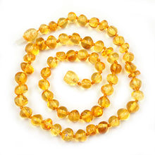Load image into Gallery viewer, Amber Necklace 17 inch - Lemon 6 mm Baroque Beads