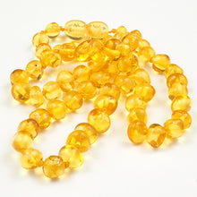Load image into Gallery viewer, Amber Necklace 17 inch - Lemon 6 mm Baroque Beads