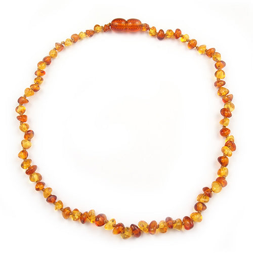Baby Teething Necklace Honey-Lemon Bulky Baroque Beads