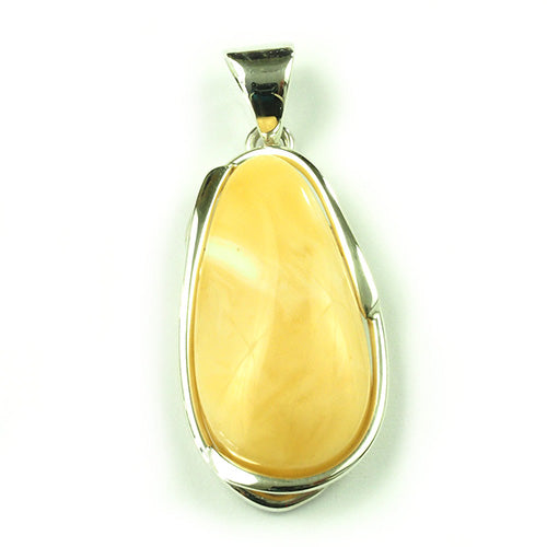 Natural Baltic Amber Pendant in Silver - 10 grams