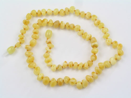 Adult Necklace - Natural White Colored Baroque 20 inch