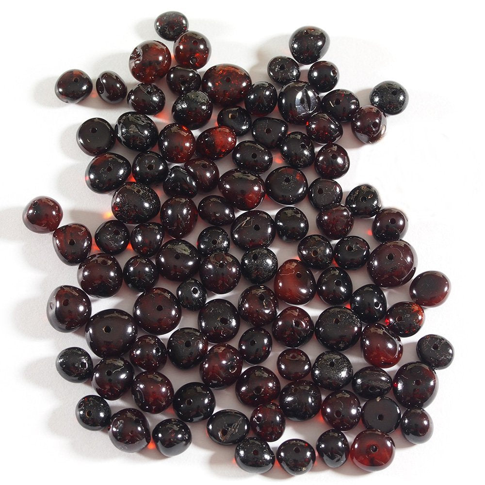 Baltic Amber Beads Baroque 6-8 mm Cherry 10 grams