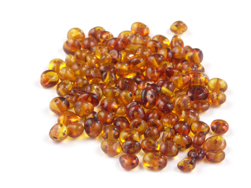 Baltic Amber Beads Baroque 4-6 mm Honey 10 grams