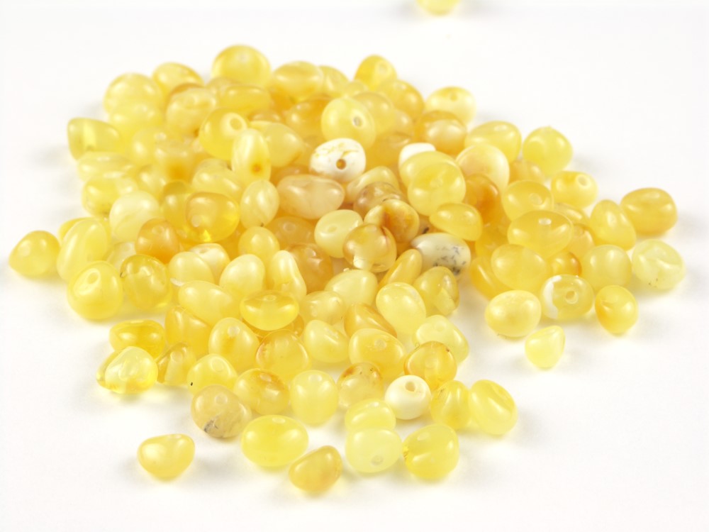Baltic Amber Beads Baroque 4-6 mm Butterscotch 10 grams