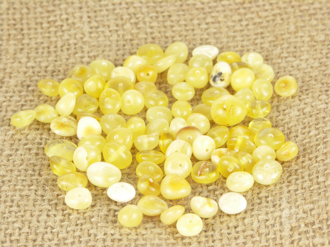 Baltic Amber Beads Baroque 6-8 mm Butterscotch 10 grams
