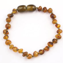 Load image into Gallery viewer, Baby Bracelet Green Baltic Amber