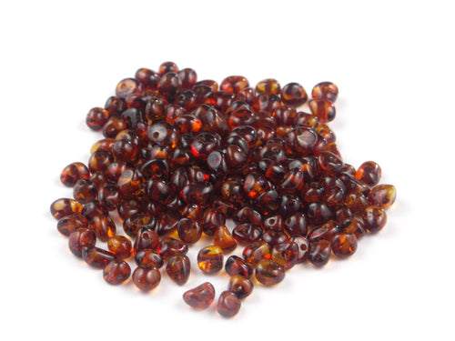 Baltic Amber Beads Baroque 4-6 mm Cognac 10 grams