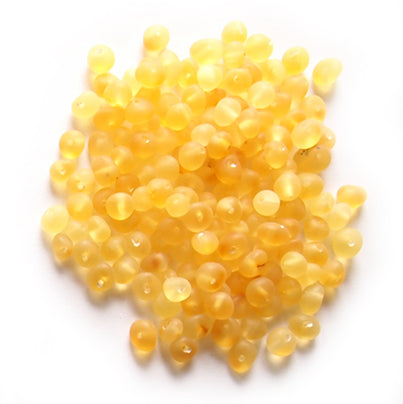 Baltic Amber Beads Burnished Baroque 4-5 mm Lemon 10 grams