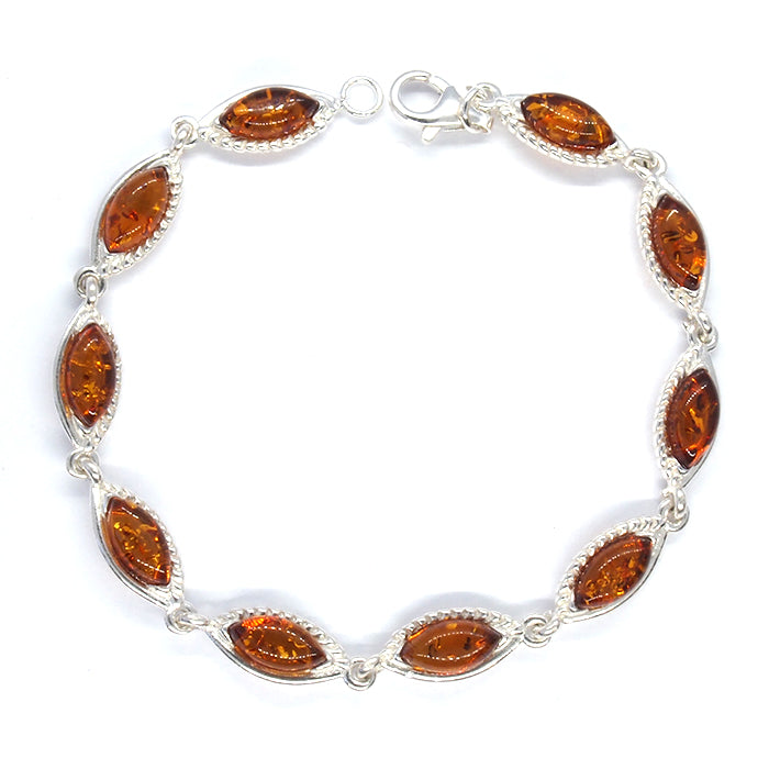 ON cheapest SALE Baltic Amber Sterling Bracelet 6.75