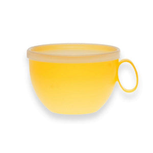 plastic coffee cup with lid yellow