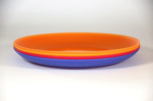 plastic plates rainbow collection
