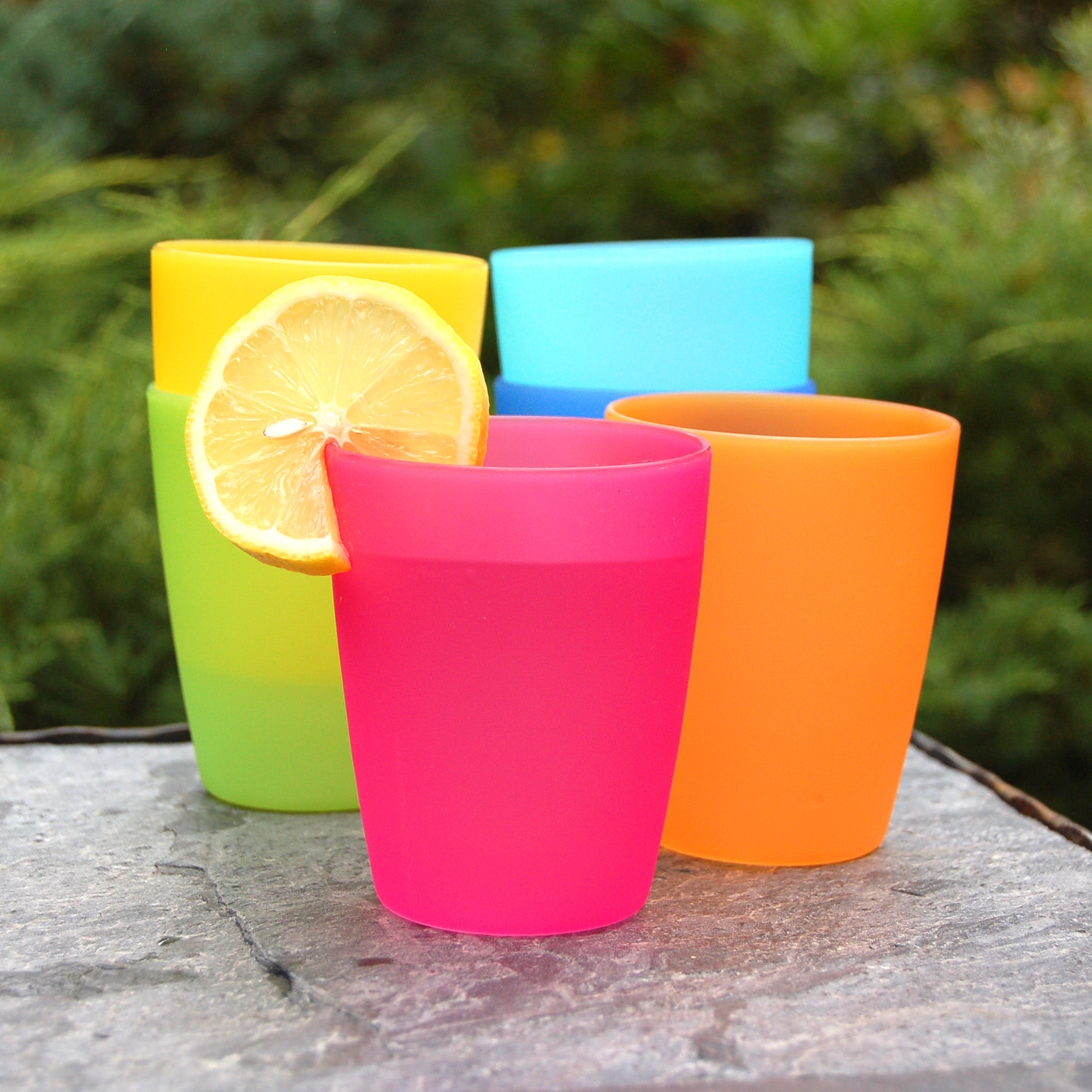 Reusable Plastic Cup Collections 12, 18, 24 or 36 Cups - Choice of 6 Colors